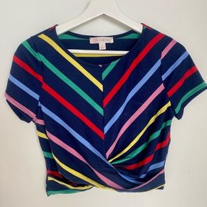 Colorful kids crossed-front t-shirt